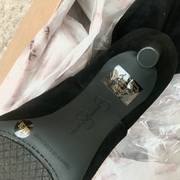 Jessica Simpson Lessy Black Suede Pointed-Toe Over The Knee Women’s Dress Boot 8 - Picture 10 of 10